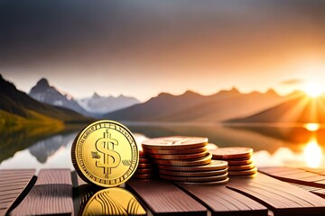 money coins, concept saving money for investment ,financial plan 07. Generative AI