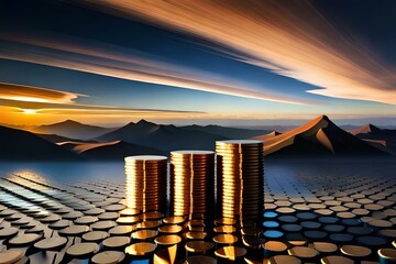 money coins, concept saving money for investment ,financial plan 04. Generative AI