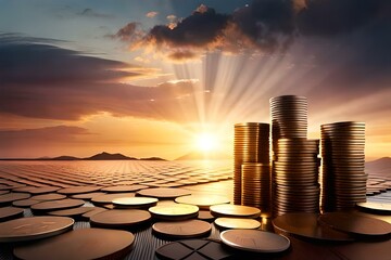money coins, concept saving money for investment ,financial plan 03. Generative AI