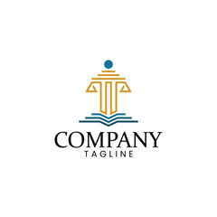 law scales and pillars logo