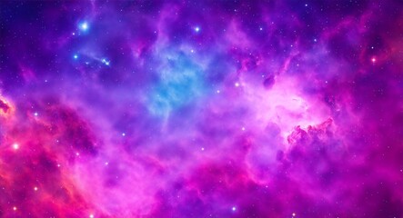 Colorful space galaxy cloud nebula. Stary night cosmos. Universe science astronomy, generative ai - obrazy, fototapety, plakaty