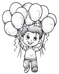 child with balloons
