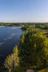 Fototapeta na wymiar Landscape Latvia, in the countryside of Latgale. By Lake Sivers