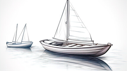 A boat illustration on water.