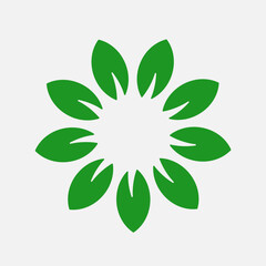 vector 9 circular leaves eps file