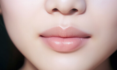 fashionable lips and mouth of a young female model.
AI GENERATIVE