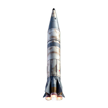 Missile isolated on white created with Generative AI