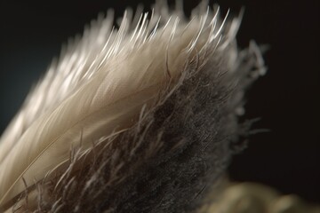 A close-up of a natural object, such as a seed or feather, with interesting and unique details, Generative AI