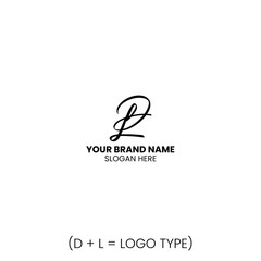 Creative letter L+D logo design for business brands Vector Illustration