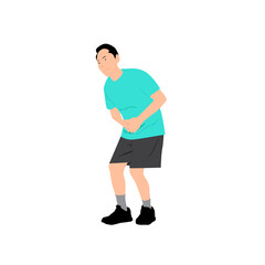 Illustration of poeple having stomach ache