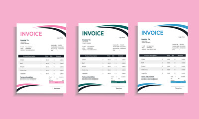 Simple invoice design template	
