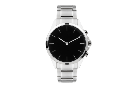 Luxury watch isolated on white background. With clipping path for artwork or design. black.PNG