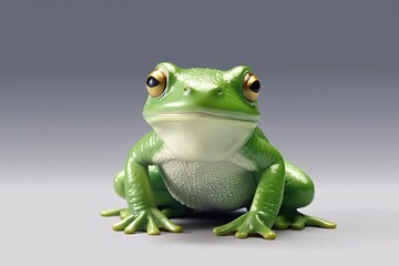 Obraz premium green_frog_with_black_eyes