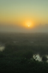 sunrise over the river