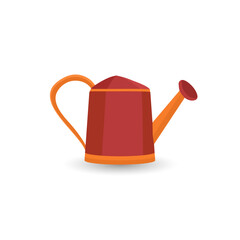 Watering Can Vector Illustration, Spray Gun Vector Clip Art Design. Watering Can Water Sprayer Design. Vector Colored Bucket With Bundle With White Background.