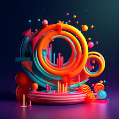 illustration of an background with circles