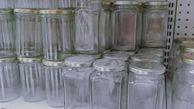 glass containers stored in a galery