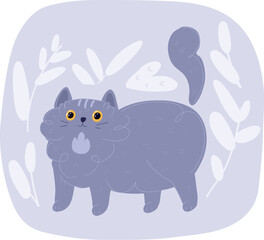 Vector illustration of Walking Cat