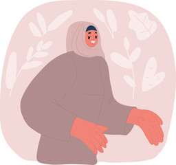 Vector illustration of Woman Hijab