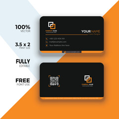 Modern business card template design and round business card