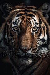 Fototapeta na wymiar beautiful tiger staring at camera