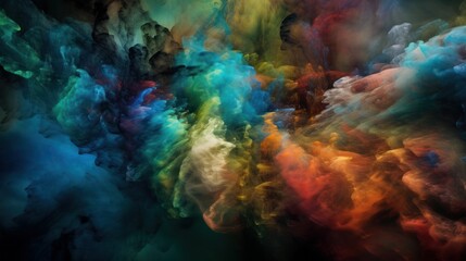 beautiful and colorful nebula