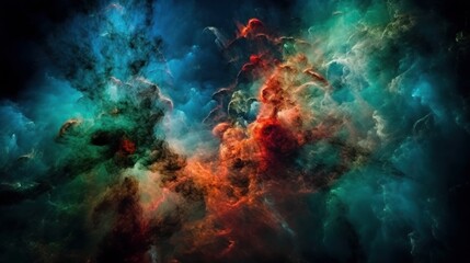 Fototapeta na wymiar beautiful and colorful nebula