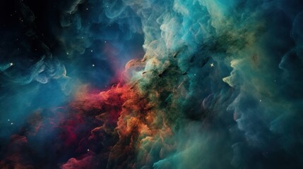 Fototapeta na wymiar beautiful and colorful nebula