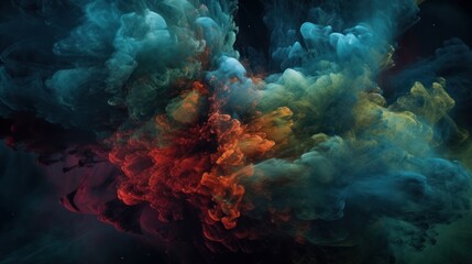 Fototapeta na wymiar colorful fluid explosion