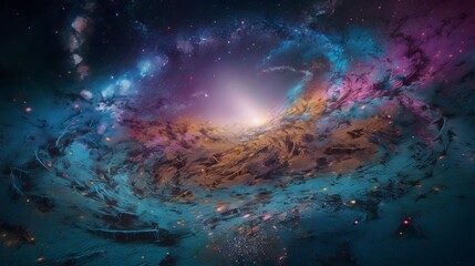 Fototapeta premium beautiful spiral shaped galaxy