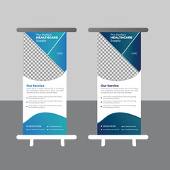Abstrac New Roll Up Banner For Health Care.