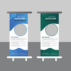 Abstrac New Roll Up Banner For Health Care.