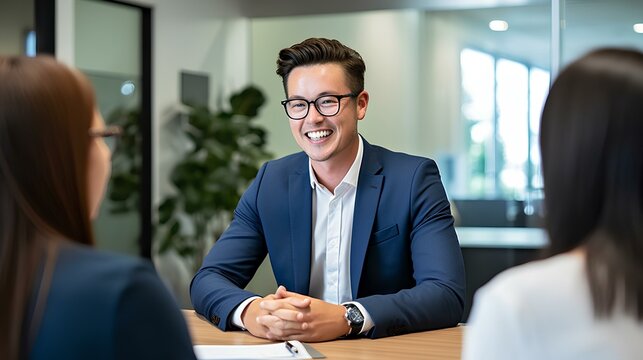 A confident financial advisor providing expert guidance with a reassuring smile, helping clients secure their financial future. generative AI