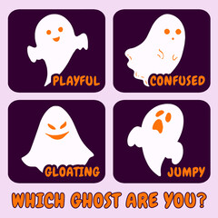 Funny Ghost - Halloween Vector Art, Illustration, Icon and Graphic