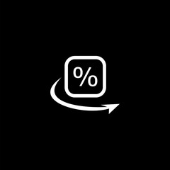  Discount tags line icon isolated on black background 