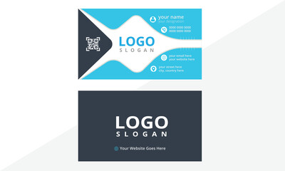 Modern double-sided creative business card template. Simple clean template vector design, layout in rectangle size.