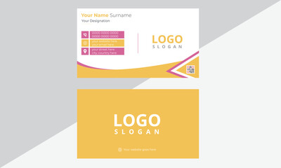 Visiting card for business and personal use. Vector illustration design. Modern presentation card with company logo.
