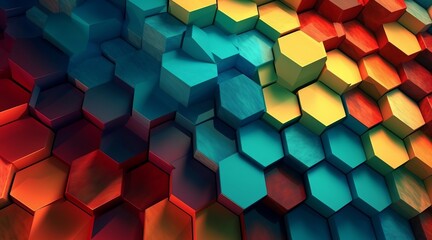 gradient hexagonal background