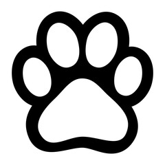 PUPPY DOG ​​FOOTPRINT WITH SILHOUETTE, VETERINARY SYMBOL