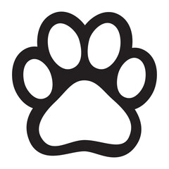 PUPPY DOG ​​FOOTPRINT WITH SILHOUETTE, VETERINARY SYMBOL