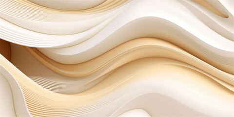 3d beige abstract wave background, ai generated