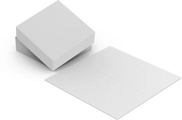 Board Game Packaging Blank Isolated 3D Rendering