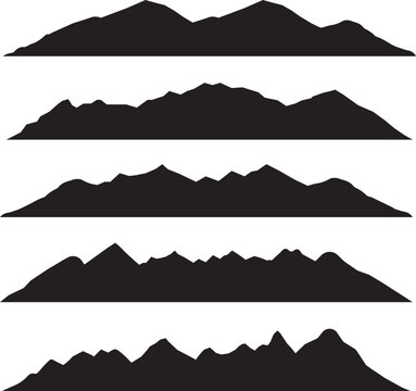 Mountain Silhouette, peak Silhouette, mountain vector design