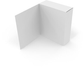 Blank Paper Software Box 3D-Illustration