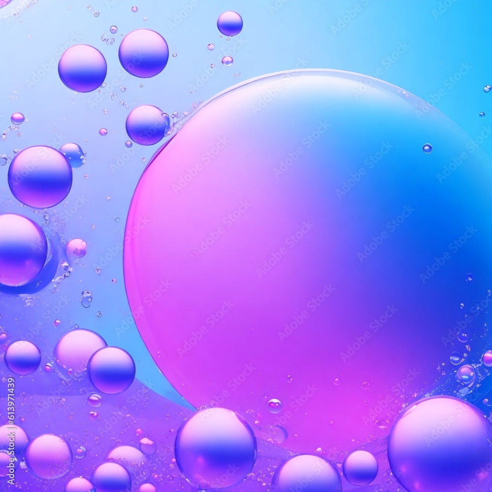 Aufkleber abstract gradient blue background bubble and pink color with dynamic light