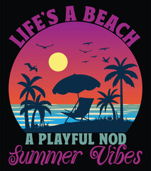 beaches t-shirt art vector design