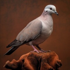 Full body nigerian african collared dove.