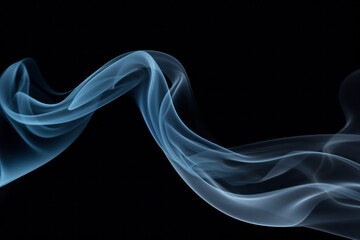 An ethereal composition of swirling smoke captured against a black background, creating a mysterious and mesmerizing visual effect