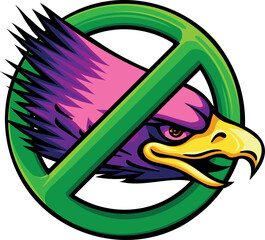 Mascot Head of an Eagle vector illustration design