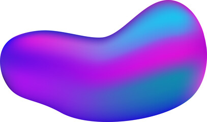 Gradient abstract 3d shapes. Png cut files, clipart. Blue, pink, purple and violet colors. Futuristic modern graphic design elements. Great for web design, banner, flyers, posters and social media. 